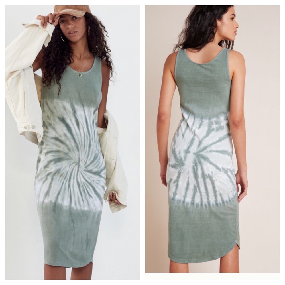 Anthropologie Aloe Tie-Dyed Midi Dress M